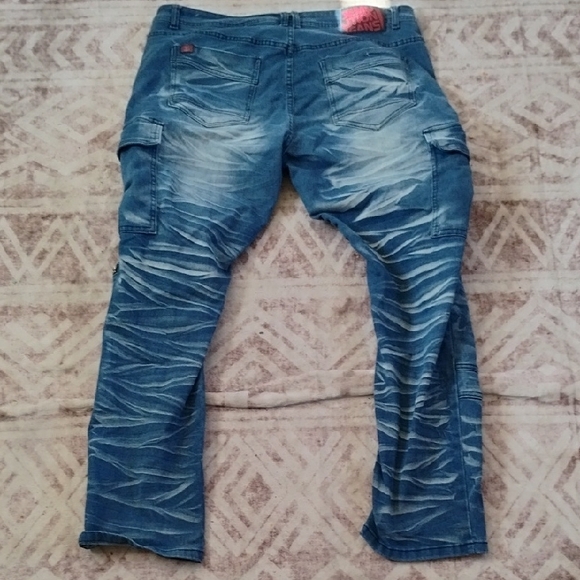 Demolition Men's Blue Distressed Jeans - Picture 5 of 7